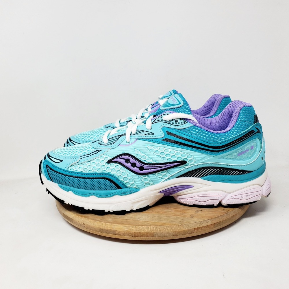 Saucony Omni 9 Shoes Womens 9.5 Blue Purple Chunky Retro Y2K Sneaker